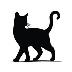 A silhouette cat vector