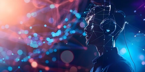 Enhancing Customer Service Experience through Integration of Headset Technology with Human Interaction. Concept Customer Satisfaction, Technology Integration, Headset Innovation, Human Interaction