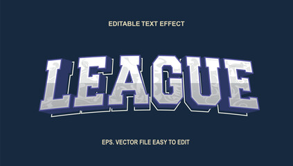 League sports 3d tournament editable text effects