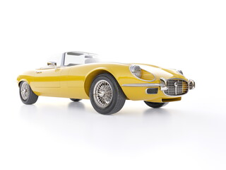 Old School Vintage Classic Racing Coupe Cabriolet Car Isolated