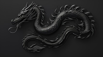 Obraz premium decorative_editable_black_dragon_text_effect_vector_design_for_t-shirt_and_logo
