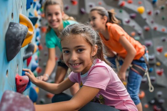 Children Climbing at Indoor Gym While Parents Cheer and Encourage - Active Family Fun