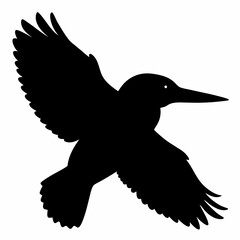 Obraz premium Kingfisher vector illustration, bird isolated on white, Kingfisher silhouette, Kingfisher vector illustration, bird isolated on white, Kingfisher silhouette, Kestrel vector art vector art