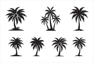 Obraz premium palm trees silhouettes