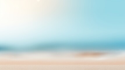 summer beach blurred background with blue sky