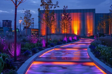 Eco friendly lighting solutions in public spaces enhancing ambiance and reducing energy use
