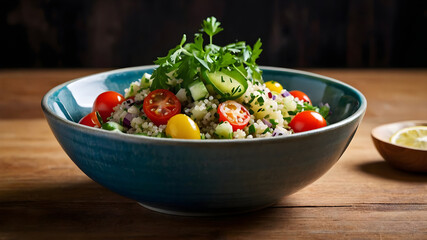 Fresh Tabbouleh Salad with Lemon and Parsley