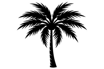 Obraz premium palm tree silhouette vector illustration