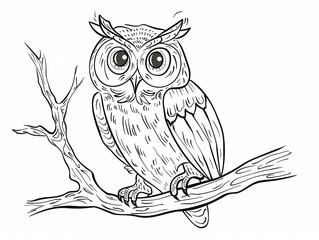 Fototapeta premium owl sitting on a branch
