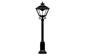  room lamp post icon silhouette vector illustration