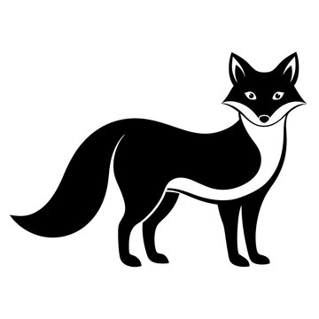 recommend clip art: Fox Silhouette vector illustration on white background
