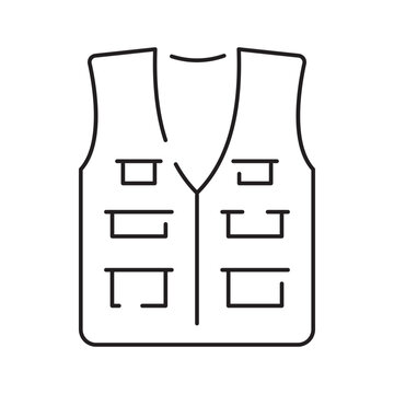 black vest outline icon clip art preview