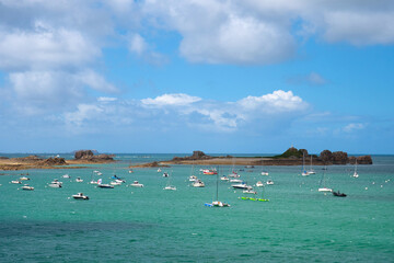 Magnifique paysage de mer à Port-Blanc Penvénan en Bretagne - France