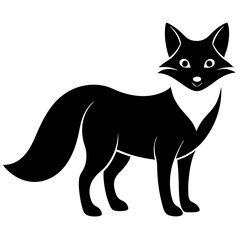 Fox Silhouette vector illustration on white background
