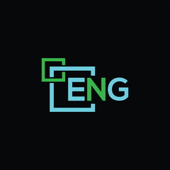 Obraz premium ENG letter logo creative design. EMG unique design