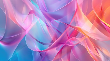 Naklejka premium Abstract composition of overlapping translucent shapes and vibrant gradients, creating a visual symphony of color and light.