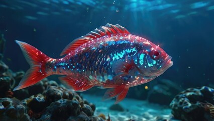 Fototapeta premium beautiful fish in the aquarium