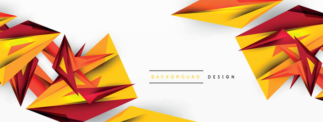 Minimal geometric abstract background. Low poly dynamic triangle design. Trendy techno business template for wallpaper, banner, background or landing