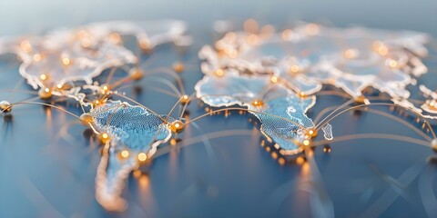 Global Connectivity Linking Businesses and IoT Devices through an International Internet Network. Concept IoT Connectivity, Global Business Network, International Internet, Global IoT Devices