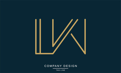 WL, LW, W, L Abstract Letters Logo Monogram design Font Icon Vector