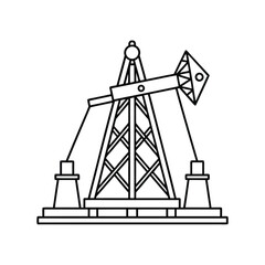 oil rig vector illustration