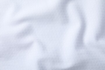 Obraz premium Texture of white fabric as background, top view