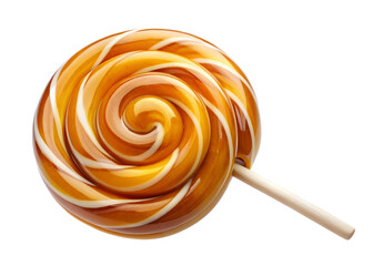 caramel lollipop on stick