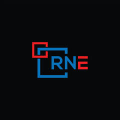 RNE Letter Initial Logo Design Template Vector Illustration