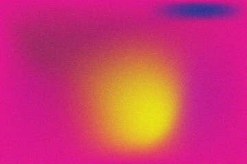 Grainy gradient background pink yellow blue abstract  background.