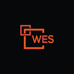 WES Letter Initial Logo Design Template Vector Illustration