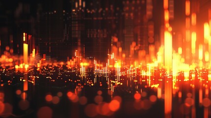 Obraz premium Futuristic technology background with glowing forex chart
