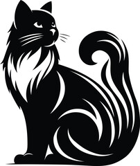 Beautiful cat vector icon