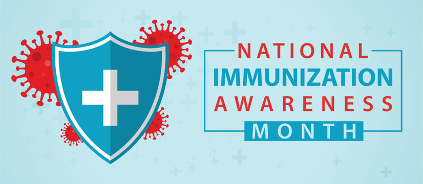 National immunization awareness month vector concept for banner, poster, background template design observed on august.