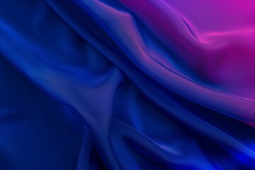 Obraz premium Abstract blue and purple background with wavy silk fabric