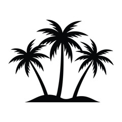 Palm tree silhouette vector illustration