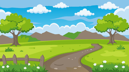 cartoon illustration background vector art