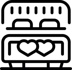 Romantic bedroom furniture symbolizing love and affection for couples on a honeymoon trip