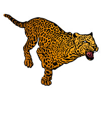 Animal ilustration design leopard, for logo, icon, template 
