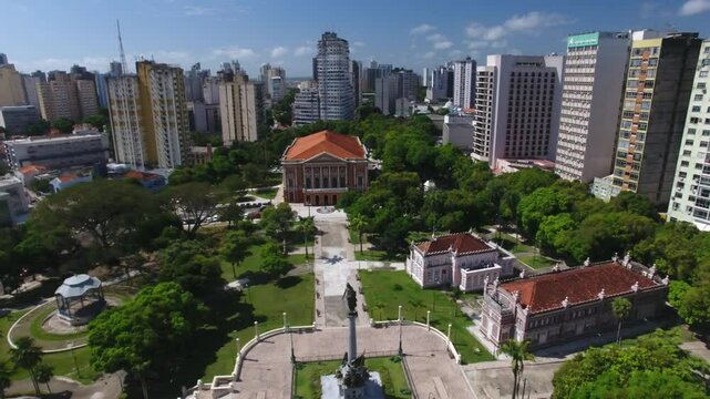 Theatro da Paz, theater located in the Pra&ccedil;a da Rep&uacute;blica on the city of Bel&eacute;m, capital of the state of Par&aacute;, in Brazil