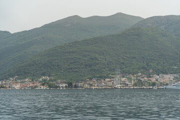 Fototapeta premium Bay of Kotor also known as the Boka views, popular Balkan coastline