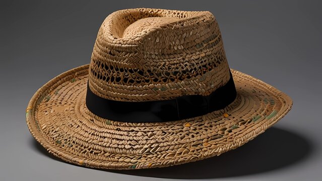 VCappello di paglia panamense. Cappello di paglia antico di jipijapa del Panama, priorit&agrave; bassa bianca
