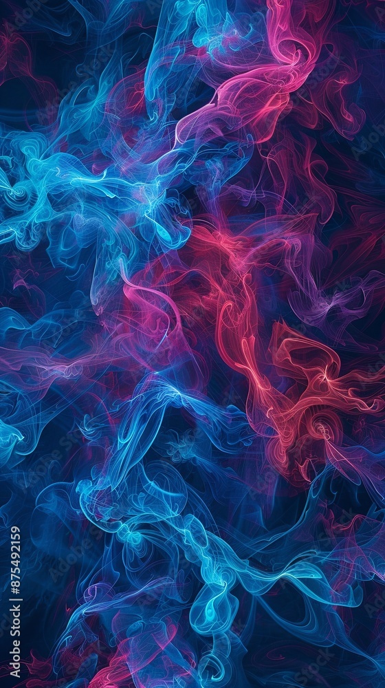 Poster vibrant blue and red digital noise pattern abstract seamless background