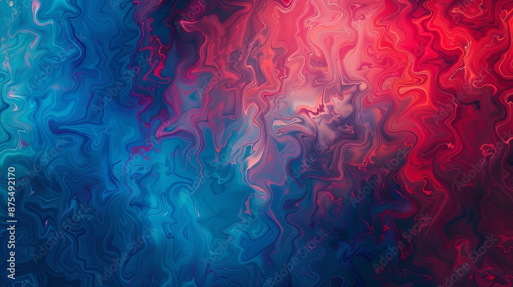 Poster abstract seamless digital noise pattern background in vibrant blue and red hues