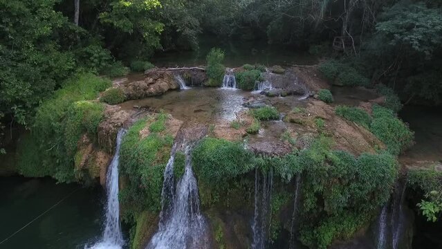 Waterfall in Est&acirc;ncia Mimosa - Bonito, Mato Grosso do Sul, Brazil