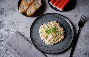 Japanese potato salad in a plate