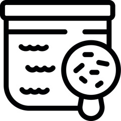 Magnifying glass is being used to closely examine a petri dish filled with bacteria, highlighting the concept of microbiology and scientific research