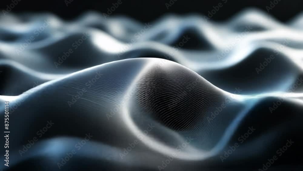 Poster abstract wavy pattern with color and white lines