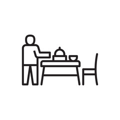 Waiter Food Serve Icon