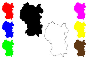 Kuala Lumpur (States and federal territories of Malaysia, Federation of Malaysia) map vector illustration, scribble sketch Federal Territory of Kuala Lumpur map