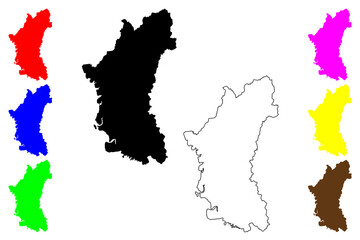 Perak (States and federal territories of Malaysia, Federation of Malaysia) map vector illustration, scribble sketch Perak Darul Ridzuan map